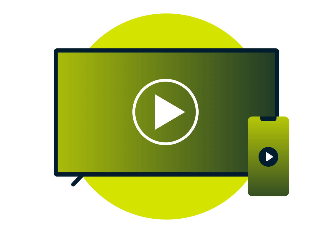 Logotipo de Sky Go en la pantalla del televisor.