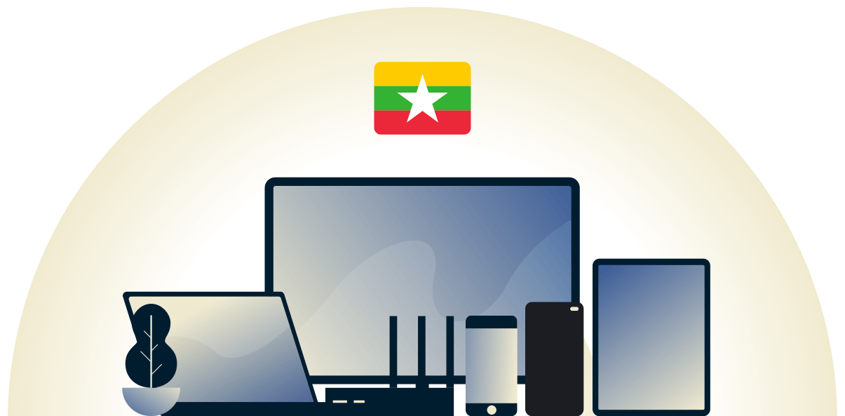 Myanmar VPN prot&eacute;geant une vari&eacute;t&eacute; de dispositifs.