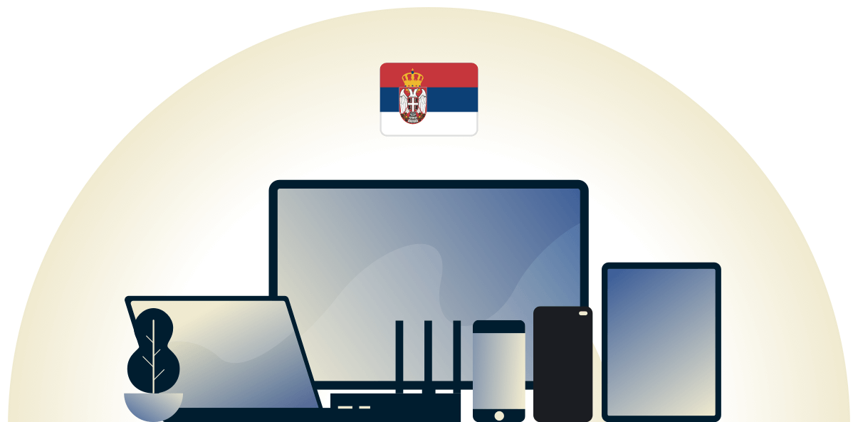 Unser Serbien-VPN sch&uuml;tzt eine Vielzahl von Ger&auml;ten.